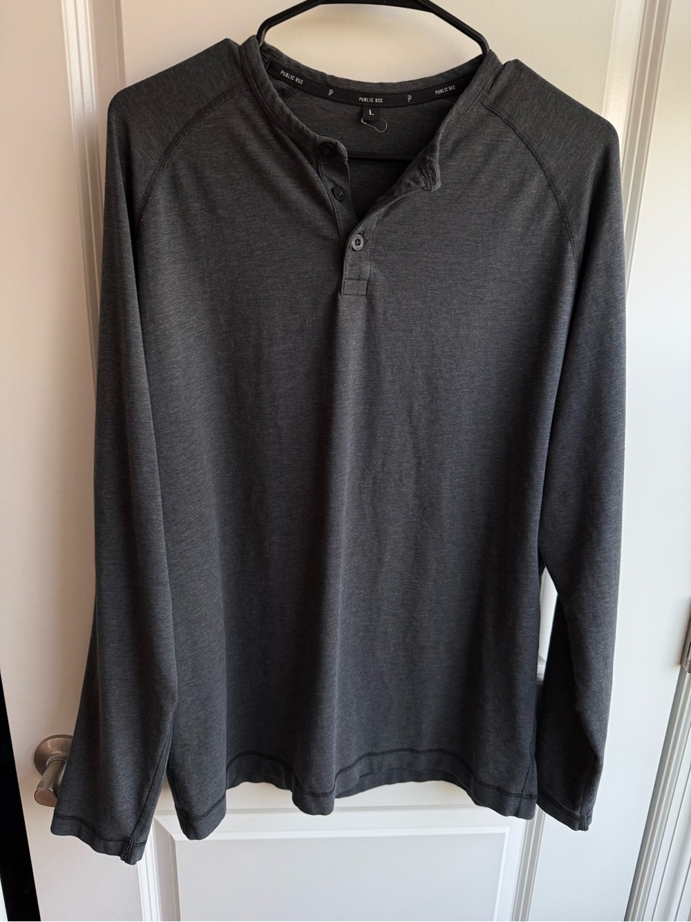Public Rec Go-To Henley Shirt Performance Athletic Athleisure Outdoor Large